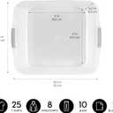 IRIS USA 33 Qt Plastic Under Bed Storage Organizer Bin Container with Secure Lids and Durable Black Buckles, Multi-Purpose for Clothes, Shoes, Clothing, and Bedding, Short, Clear, 3 Pack