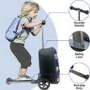 Scooter Suitcase for Kids with LED Wheels, Lightweight & Foldable Scooter Luggage for Travel, One Size