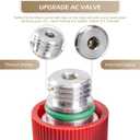 High Pressure AC Valve, Air Conditioning Service Port, Anti-Rust Air Conditioning Service Valve, Compatible with VW Polo Bora Jetta (Red)
