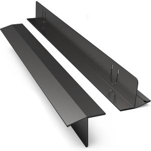 2 Packs Adjustable Stainless Steel Stove Gap Cover, 13.8~27.5 Inch Kitchen Stove Counter Gap Cover, Stove Gap Guards, Oven Gap Filler, Black