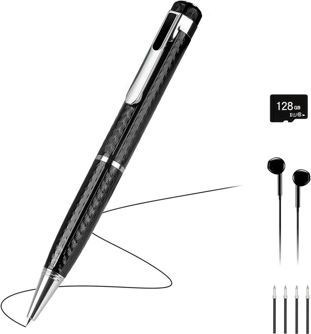 128GB Voice Recorder with Noise Cancellation - Clear Audio Recording for Meetings, Lectures & Interviews | Portable Digital Recorder for Students, Professionals & Work