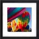 12x12 Frames Display 8x8 Photos with Mat or 12 x 12 Pictures without Mat Black Wooden Picture Wall Art for Wall Mounting(1 Pack)