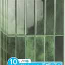 Art3d 11.4 x 9 Inch Heavy-Duty Peel and Stick Backsplash for Home Dcor, 10-Pack PVC Wall Tiles for Kitchen Countertop, Green