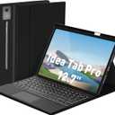 Keyboard Case Touch for Lenovo Idea Tab Pro 12.7" 2025, Bluetooth Keyboard with Trackpad & Twill Cover Case & Adjustable Kickstand & Lighting Keys for Lenovo Idea Tab Pro 12.7 inch