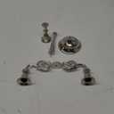 3 Arm Candelabra Taper Candle Holders Decorations Indoor Kitchen Dcor Table Candles Candlestick Candelabra Centerpiece (Silver)