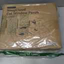 Zakkart SnugCloud Foldable Cat Window Perch - Cordless, Ultra Soft Machine Washable Bed with 4-Sided Bolster, Metal Frame - Window Hammock for Large Cats and Kittens (Cream White, Medium) (Medium (22.8"x15.7"))