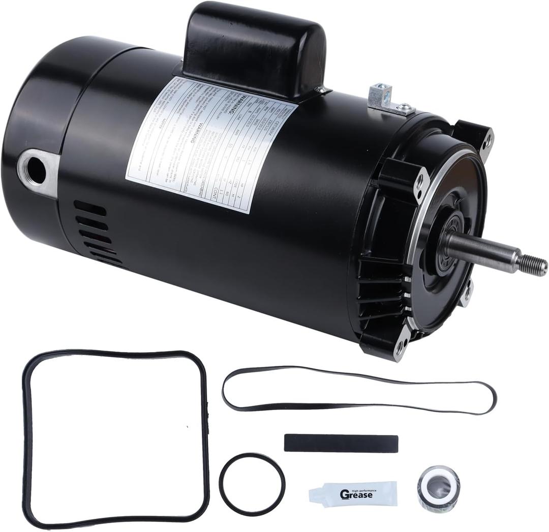 FEIDKS UST1202 Pool Pump Motor 2 HP w/PS-201 Seal 115/208-230V Fit For Hayward Super/Super II/Max-Flow pumps/Jacuzzi Magnum pumps and more, for 56J Frame