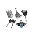 Ignition Switch & Front Door & Trunk Lock Cylinder Set with 2 Keys Compatible with Toyota Corolla Matrix CE LE S 2003-2008, Replace 69057-02130 69051-02090