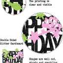 2 x Witch Birthday Party Decorations Pink and Green Witch Theme Happy Birthday Party Supplies