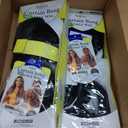 2x FREE TRESS Equal Curtain Bangs HD Lace Front Wig Bombshell,Jet Black 1
