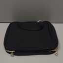 BAGSMART Toiletry Bag Travel Bag with Hanging Hook, Water-resistant Makeup Cosmetic Bag Travel Organizer for Accessories, Shampoo, Full-size Container, Toiletries (Black, Medium)