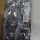 trust4care 8-Pack Large Matte Black Bifold Closet Door Knobs with Wide Base, Zinc Round Pull Knobs for Closet, Wardrobe, Cabinet, Dresser, Furniture Drawer  1.5-Inch Large Dummy Knobs