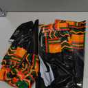 Kinlop 3 Pcs Juneteenth Tablecloth 108 x 51 Inch Kente Table Covers Plastic Disposable Table Clothes for African American Independence Celebrate Freedom Black History Kwanzaa Party Supplies(Geometric)