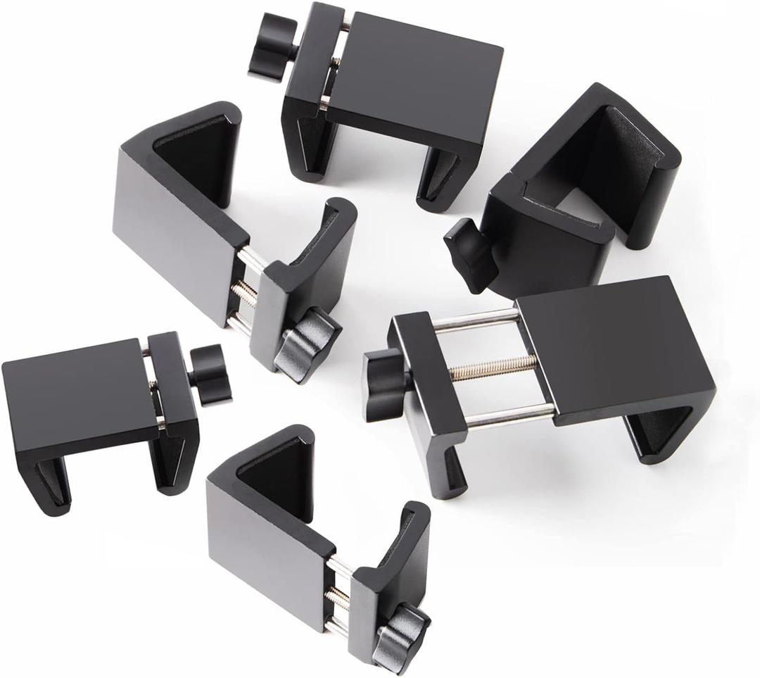 Universal Heavy-Duty Outdoor Furniture Clips for Wicker Patio Furniture, Anti-Separation Locking System for Sectional Couch, Secures up to 2.5" Square & Round Tubes (6pcs)