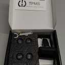 Tire Pressure Monitoring System (TPMS), Plug-and-Play LCD Display with Real-Time Tire Pressure and Temperature, 48s Refresh Rate and Multi-Alarm Alerts, for Cars, SUVs and Trucks, Including 4 Sensors