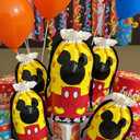 Eyllaaoo 30Pcs 7 x 10Inch Mouse Theme Plastic Treat Bags Mouse Theme Party Supplies Favors Cookie Chocolate Candy Snack Bags For Birthday Party Decoration Supplies