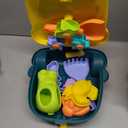 Sand Toy Suitcase for Sculpture Shovel Mold Seaside 8Pcs Beach Water Play Party Favor Sandcastle for Play