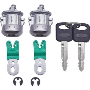 Door Lock Cylinder & Key Set 7C3Z-1521990-A Compatible with Ford F150 1997-2011; F250 1997-99;F-350 Super Duty 1999-2016;Lincoln Navigator 1998-2014