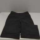 GRAPENT Corduroy Wide Leg Pants Woman High Waisted Trendy Fall Work Casual Elastic Waist Duo Button Welt Pocket Trousers (Large, Black)