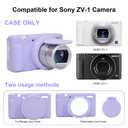 RAIALL Silicone Case for Sony ZV-1 Digital Camera, ZV1 Soft Protective Silicone Sleeve Holder, Travel Lightweight Rubber Cover with Removable Lens Cover, Purple