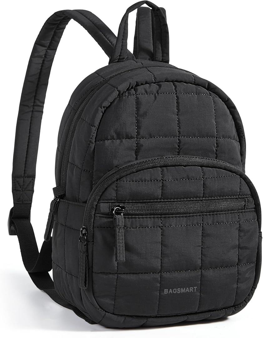 BAGSMART Mini Backpack for Women, Lightweight Small Backpack Purse, Fashion Causal Daypack for Work College, Water Resistant, Black