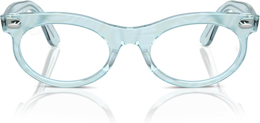 Ray-Ban Rx2242v Wayfarer Oval Photochromic Prescription Eyewear Frames (Photochromic Frame Waves Azure/Demo Lens)