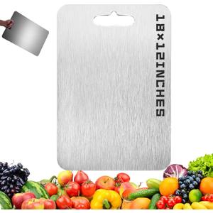 Titanium Cutting Board.100% PureTitanium Cutting Boards For Kitchen.Steel Cutting Boards for Kitchen.Suitable for Kitchen or outdoor Camping TitaniumCutting board (1812 * 0.08)