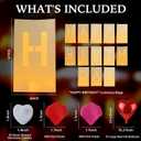 Happy Birthday Decoration for Men Women, Valentines Day Light Up Letters Luminary Bags with 30 Bright LED Candles, 2000 Rose Petals, 10 Balloons, Surprise Birthday Party Banner Signs