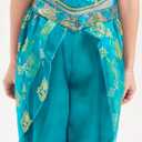 IKALI Princess Costume for Girls Kids Toddlers Arabian Princess Fancy Dress Up for Birthday Cosplay Party