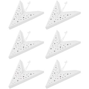 Operitacx Christmas Paper Star-lantern, 9-pointed Hanging Star Ornament, Hollow Hanging Lampshade Xmas Decorations for Christmas New Year Wedding Party (12pcs 13.8inch White)