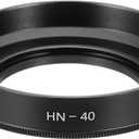 PATIKIL 40mm Lens Hood, Metal Curved Screw-in Vented Lens Hoods, Black