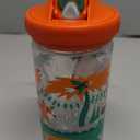 CamelBak Eddy+ Kids Bite Valve Straw Tritan Water Bottle (Jungle Animals Clear)