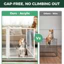 FXW AuraSpace Pro Clear Acrylic Indoor Dog Playpen, 32" H, 6 Panels