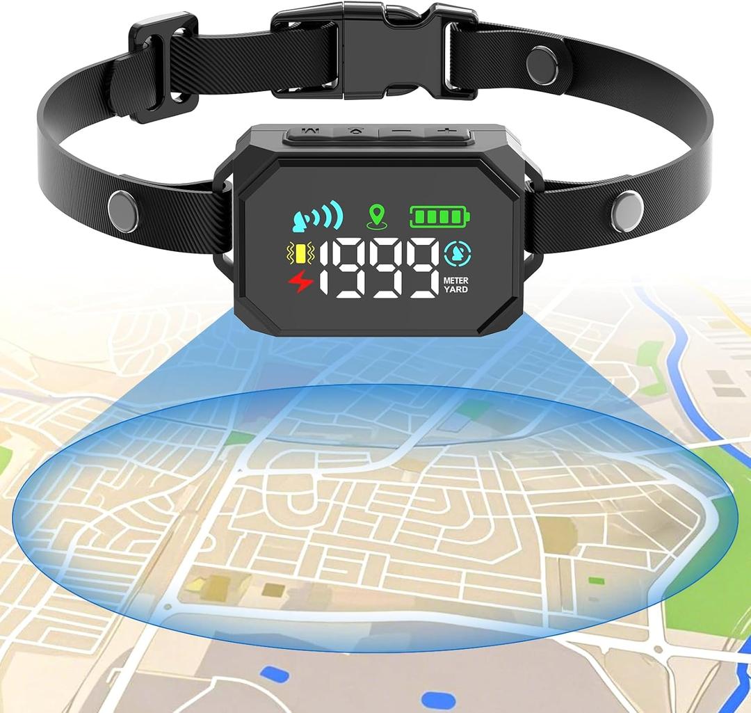 VERSMELO GPS Wireless Dog Fence, Electric Fence for Dogs, Perimeter Collar Fence System, Radius 331999 Yards, IPX7 Waterproof, Beep Vibration Shock Correction, for Pets Over 18 Lbs