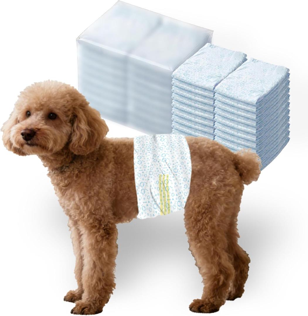 Male Dog Diapers,Dog Diapers Male Disposable with Wetness Indicator,100 Count,Small,Super Absorbent Leak-Proof Fit for Male Dogs Excitable Urination or Incontinence S