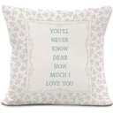 Pillow Covers 17x17 Inch Cream Soft Decorative Chenille Pillow Covers Farmhouse Accent Cushion Covers for Boho Spring Home Decor Sofa Bedroom Living Room