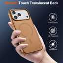 SUPFINE Magnetic for iPhone 17 Pro Max Case (Compatible with MagSafe)(Military Grade Drop Protection) Translucent Matte Shockproof with Anti-Fingerprint Phone Cover,Brown