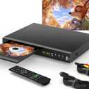 Blu Ray DVD Player Dolby Digital TrueHD/DTS and 1080P Full HD, Play All DVDs and Region A 1 Blu-Rays, Support Max 128G USB Flash Drive + HDMI/AV/Coaxial Output + Built-in PAL/NTSC with HDMI/AV Cable