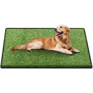 Artificial Grass for Dogs Potty, Reusable Pet Training Mat for Home and Travel, Washable Hemmed Edge Grass Pee Pad with Drainage Holes, Easy to Clean (31"x51")