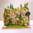 Skylety 35 Pieces Model Trees 6.3-1.2 Inch Mixed Miniature Trees Diorama Supplies Fake Plants Train Scenery Landscape Christmas Village Architecture DIY Crafts(Mixed Green,Multiple Tree)