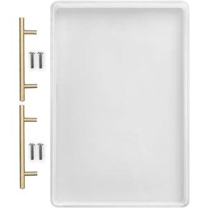 RESINWORLD 14" x 9" x 0.5" XL Large Rectangle Mold, Deep Serving Tray Mold with Handles, Wedding Flower Mould for Resin