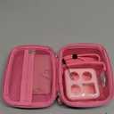 YouKnow Hard Case and Silicone Cover for Yoto Mini Player, Kids Audio Music Accessory with Card Case Holder for up to 10 Cards (Pink)