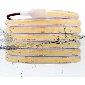 24V COB LED Strip Light, 320 LEDs/m, IP68 Waterproof, Flexible LED Strip Light for Rooflight Living Room Kitchen Decoration (Natural White (4000-4500K), 13.12FT)