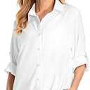 Women's UPF 50 Long Sleeve Sun Protection Shirts Quick Dry Outdoor Fishing Hiking Travel Shirt, 2XL