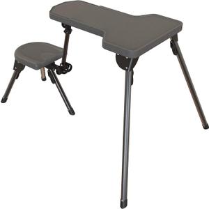 Caldwell Stable Table Lite with Weatherproof Tabletop, Ambidextrous Seat and Fully Collapsible Design for Easy Transport and Outdoor Target Shooting