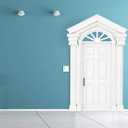 Ruining 1:12 Scale Wooden Dollhouse Door, Miniature Dollhouse Furniture, White, for Dollhouse Decoration