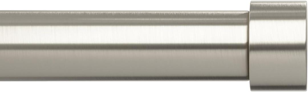 Umbra Cappa Curtain Rod  Modern Extra Long Extendable Curtain Rod and Includes Matching Finials, Brackets & Hardware (33 to 66-Inch, Nickel/Steel)