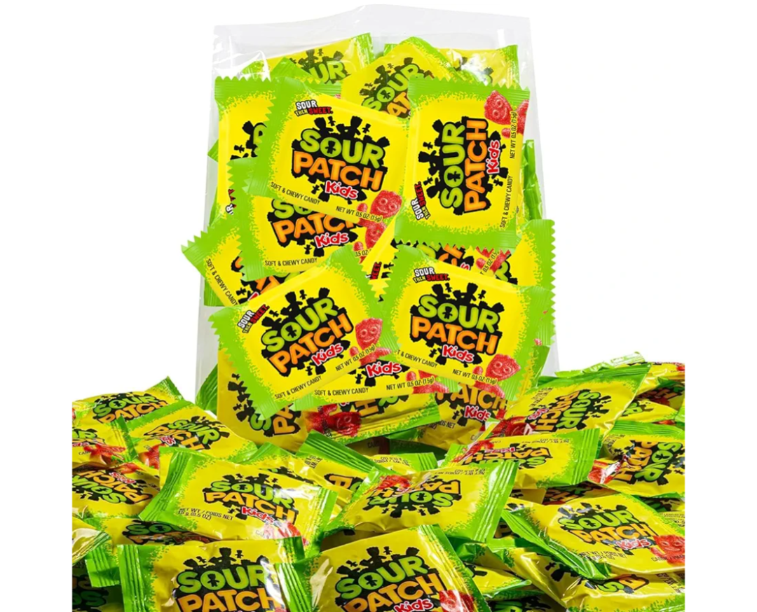 Bulk Candy Pack of SourPatch Kids Candy - Fun Size Individually Wrapped Candy for Movie Theater Candy, Holiday Stuffing Basket Fillers, Party Bags, Office, on the go Snacking 30.86 OZ Pack of 2, BB:10NOV26