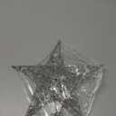 Christmas Tree Toppers Xmas Glitter Silver Hollow Star Treetop Topper for Christmas Tree Decoration