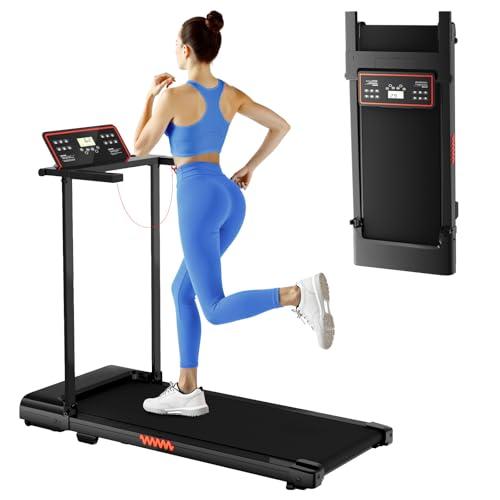Treadmill with Handle Bar, 3.0HP Walking Pad Treadmill, Portable Compact Walking Pad with Handle, Treadmills for Home Samll Space, Running Electric Small Treadmills, 320 LBS Capaticy,LED Display